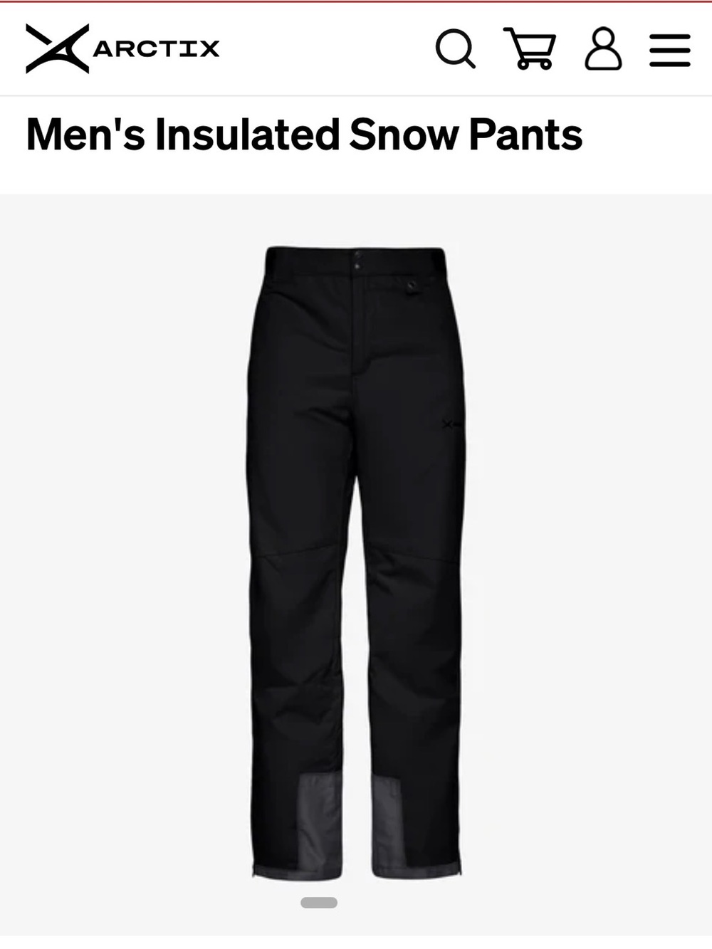 Arctix Black Men's Insulated Snow Pants